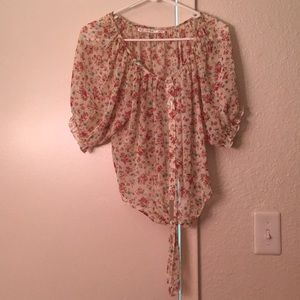 Body Central Floral Blouse size S
